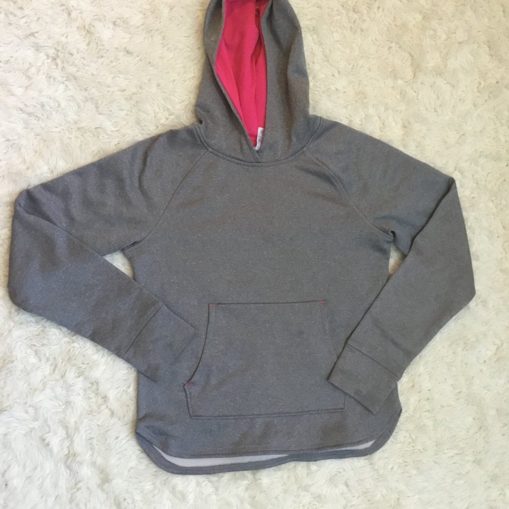 ATHLETIC WORKS Casual Hoodie Sweatshirt Pullover Long Sleeve Grey XL (14-16)